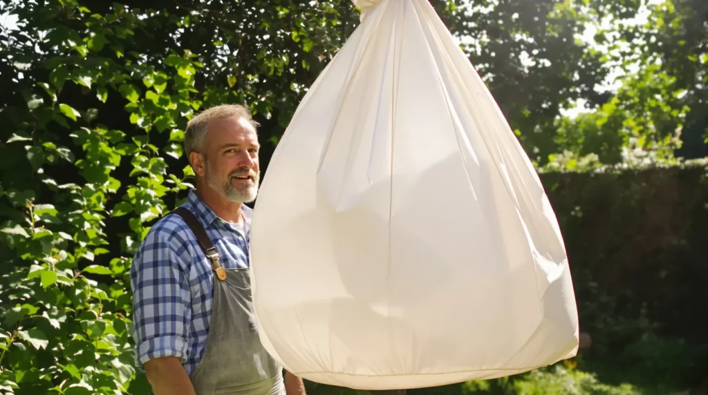 Ce sac en papier kraft accroché dès aujourd'hui à une branche suffit à éloigner les frelons asiatiques de votre jardin tout l'été
