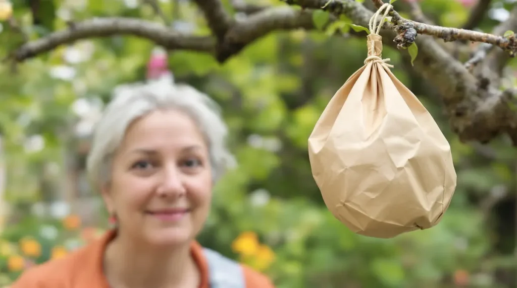 Ce sac en papier kraft, accroché dès aujourd'hui à une branche, suffit pour éloigner les frelons asiatiques de votre jardin tout l'été