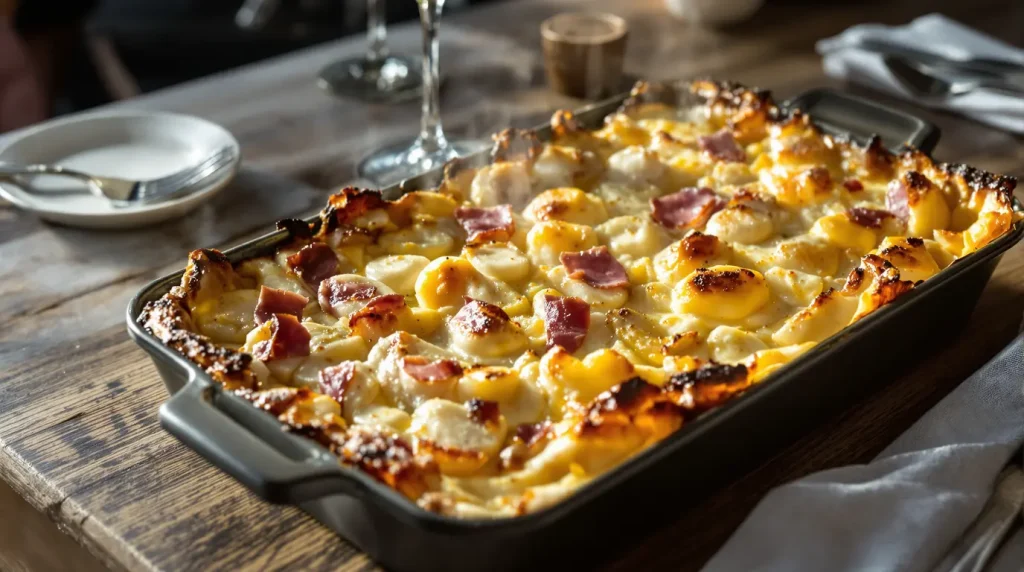 Gratin léger poireaux-jambon : prêt en 25 min, savoureux et peu calorique