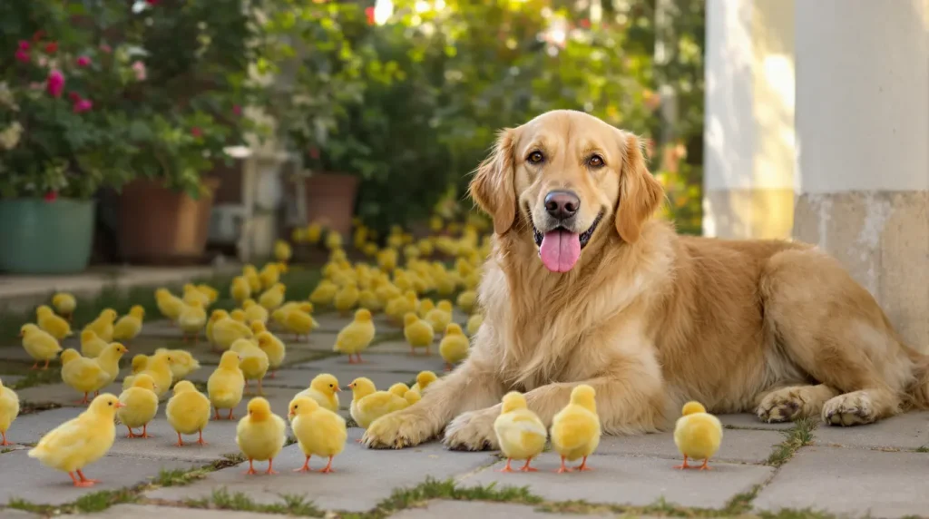 Il quitte la ville pour la campagne : son vieux Golden Retriever se lie d’amitié avec les animaux de la ferme